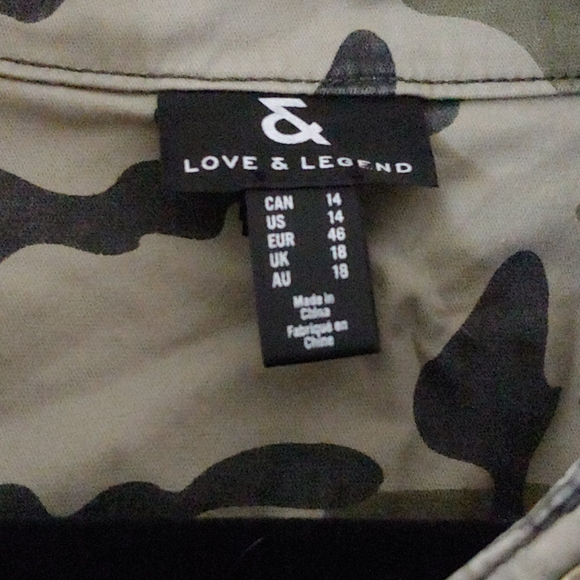 NWOT Love & Legend Camo Jacket - Picture 5 of 7